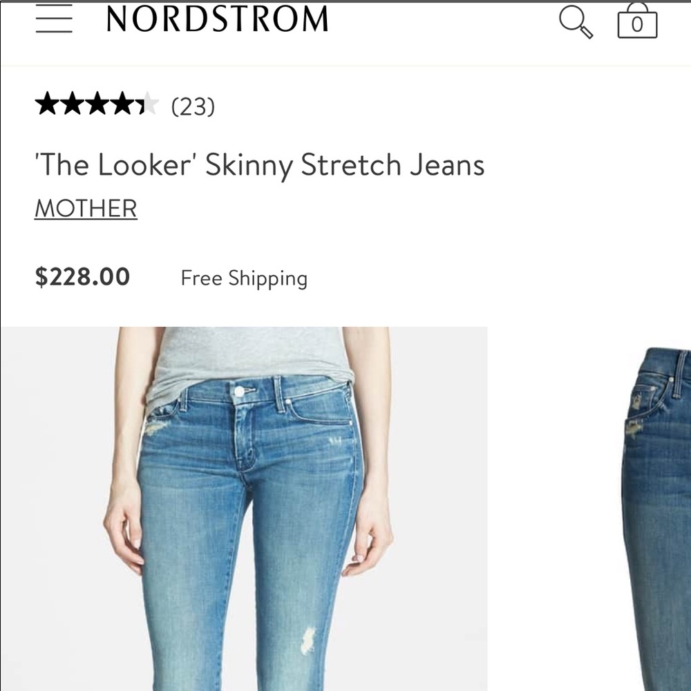 MOTHER “The Looker” jeans in Graffiti Girl 27